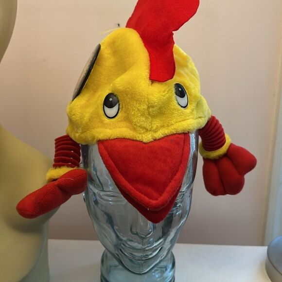 Yellow and Red Chicken Hat Kids Child Size - Picture 7 of 8